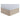 Close-up corner detail of Springfit mattress protector showing white quilted diamond-pattern top surface and snug-fitted beige elastic skirt on mattress
