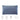 Front view of Springfit Super Fibre pillow in slate blue suede fabric with teal piping showing All Season Comfort, Premium Suede Fabric, and Neck Support features with soft comfort gauge